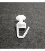 Пластмасов плъзгач кукичка за ПВЦ или алуминиева релса предназначен за закачане на ширит лента (перделък) 100бр. в пакет