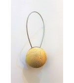 Декоративна пластмасова магнитна щипка за превързване на завеси и пердета цвят сив и злато, код-79006