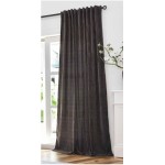 Плътна жакардова завеса серия "HAVANNA" цвят таупе-златист, с пришита универсална ширит лента за окачване на релса или тръбен корниз, размер 245x135см. код-2023340-2