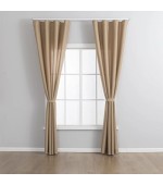 Готова завеса имитираща лен плюс коланче, за директно окачване с вълнообразно фиксирано набиране 1:2, цвят таупе, 245х145 и 245х300, код-2025110-2 от 19.99 евро