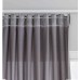 Готова завеса имитираща лен плюс коланче, за бързо директно окачване с вълнообразно набиране 1:2, цвят сив, код-2025100 Готова завеса имитираща лен плюс коланче, за бързо директно окачване с вълнообразно набиране 1:2, цвят сив, код-2025100
