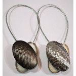 Декоративна магнитна щипка за превързване на завеси и пердета цвят сребрист и антик голд, код-79011