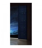 Детска светеща през нощта  флуоресцентна панел завеса тип японска стена, цвят тъмно син размер 245x60см. за окачване на ПВЦ или алуминиева релса, код-804951