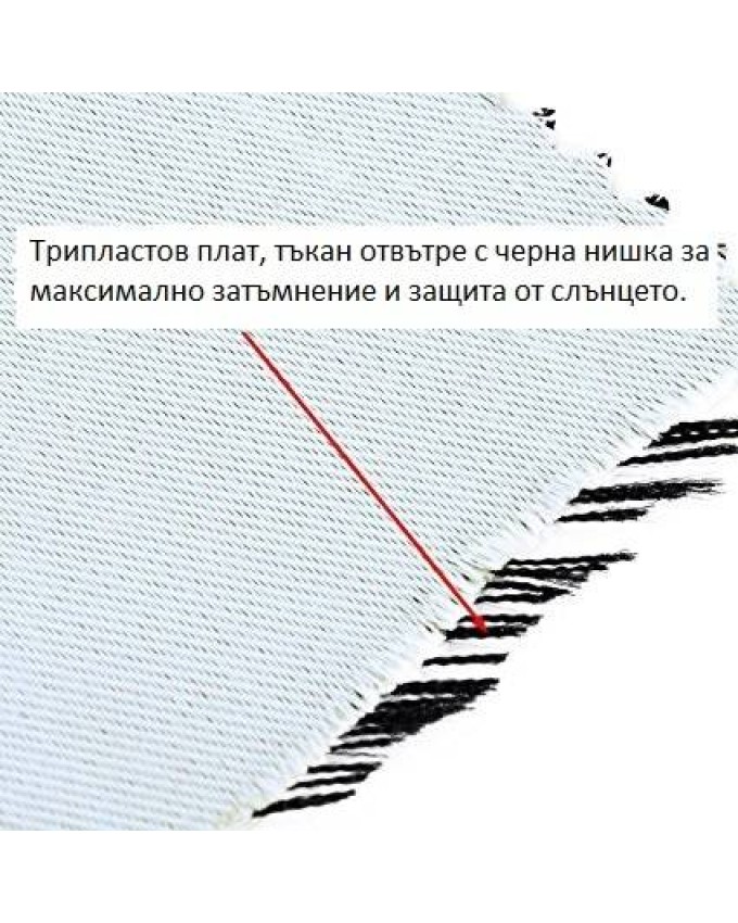 Завеса Blackout "Маями"- 10 размера, Затъмняваща, Шумоизолираща и Термоизолираща за Релси и Корнизи, Цвят-Златист-Беж код- 20611-28