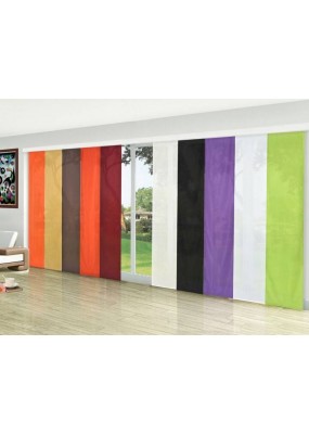 Панел завеса от микросатен тип японска стена за окачване на обикновенна пвц релса, размер  245x60см. (височина x ширина) в различни цветове 