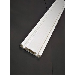 Двуканална ПВЦ релса SLIM тънка едва 9мм. за таванен монтаж, размер от 2.00м. до 6.00 м. дължина, код-3940