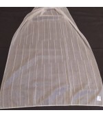 Плат за тънки, прозрачни дневни пердета с оловна нишка, на вертикални раета, цвят мръсно бял, височина 300см. код-NUH-02