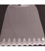 Плат за тънки, прозрачни дневни пердета със завършек бордюр с бродерия 9см., цвят мръсно бял, височина 290см. код-NUH-12023