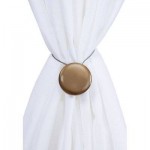 Декоративна магнитна щипка за превързване на завеси и пердета цвят перлено кафяв, код-651789