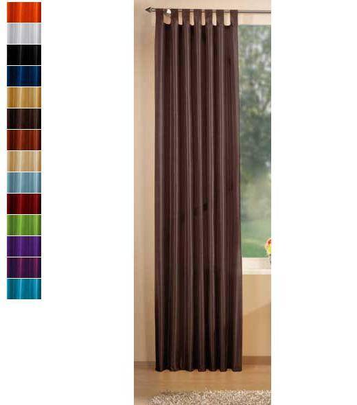 Стилна тафта завеса  в изобилие от цветове  с ленти за окачване на корниз и пришита ширит лента за релса с размер 245x145см.
