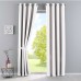 Комплект 2 бр Blackout Термо завеси NEW YORK с халки за Тръбен Корниз, затъмняващи, шумоизолиращи, Цвят Бял, 5 Размера, код-201920600-2-072