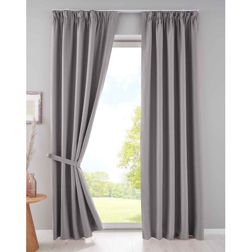 Комплект 2 бр. Затъмняващи завеси Blackout–Термо и Шумоизолиращи, Цвят Сив, височина 160/225/245/280см, ширина 140 и 295см 202020610-2-024