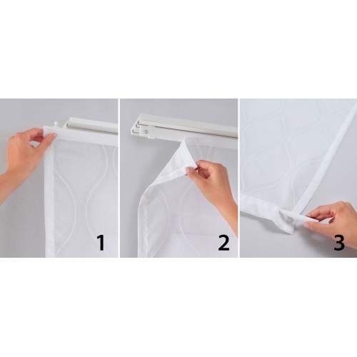 1 бр. Японска Стена „Измир“ от Микросатен–245x60 см. за обикновена релса, принт Зелена Вълна с включен комплект за окачване код-2022400B-004