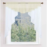 Късо перде от Воал «МАЙСЕН» с М-образни арки, с тунел и универсална лента за окачване 2023700-003