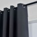 Комплект 2бр. 100% Блекаут завеси с Халки »München Dark« с Коланчета, 3 размера, Пълно Затъмняване, Цвят Тъмно Сив код-202410-2-007