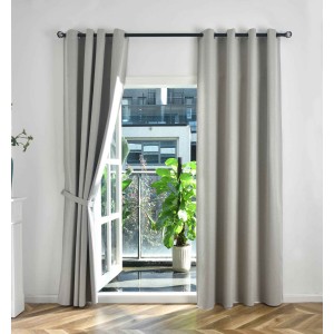 Комплект 2бр. 100% Блекаут завеси с Халки »München Dark« с Коланчета, 3 размера, Пълно Затъмняване, Цвят Пясъчен код-202410-2-010