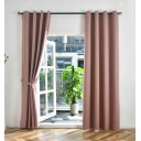 Комплект 2бр. 100% Блекаут завеси с Халки  »München Dark« с Коланчета, 3 размера, Пълно Затъмняване, десен „Рибена кост“, Цвят Сив код-202410-2-004