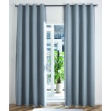 Комплект 2бр. 100% Блекаут завеси с Халки »München Dark« с Коланчета, 3 размера, Пълно Затъмняване, десен „Рибена кост“, Цвят Син код-202410-2-016