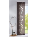 1 бр. Японска стена 245х60 см. с модерен Ausbrenner мотив »Листа« за обикновени релси с включен комплект за окачване Цвят Бял код-85610